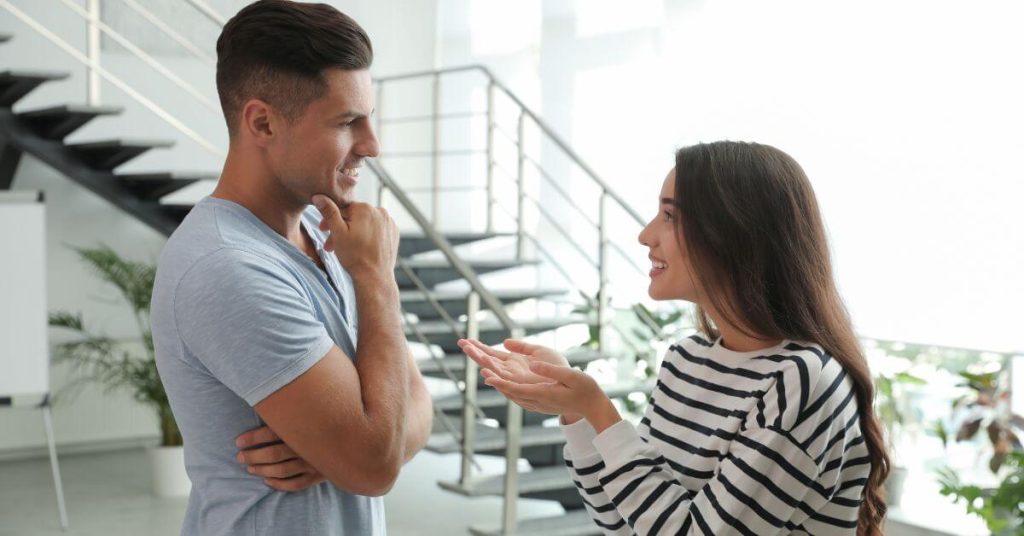 Questions to ask when you want to know more | Couple talking and smiling