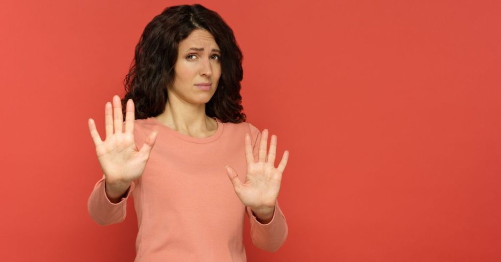 Woman refusing | Top deal breakers for women
