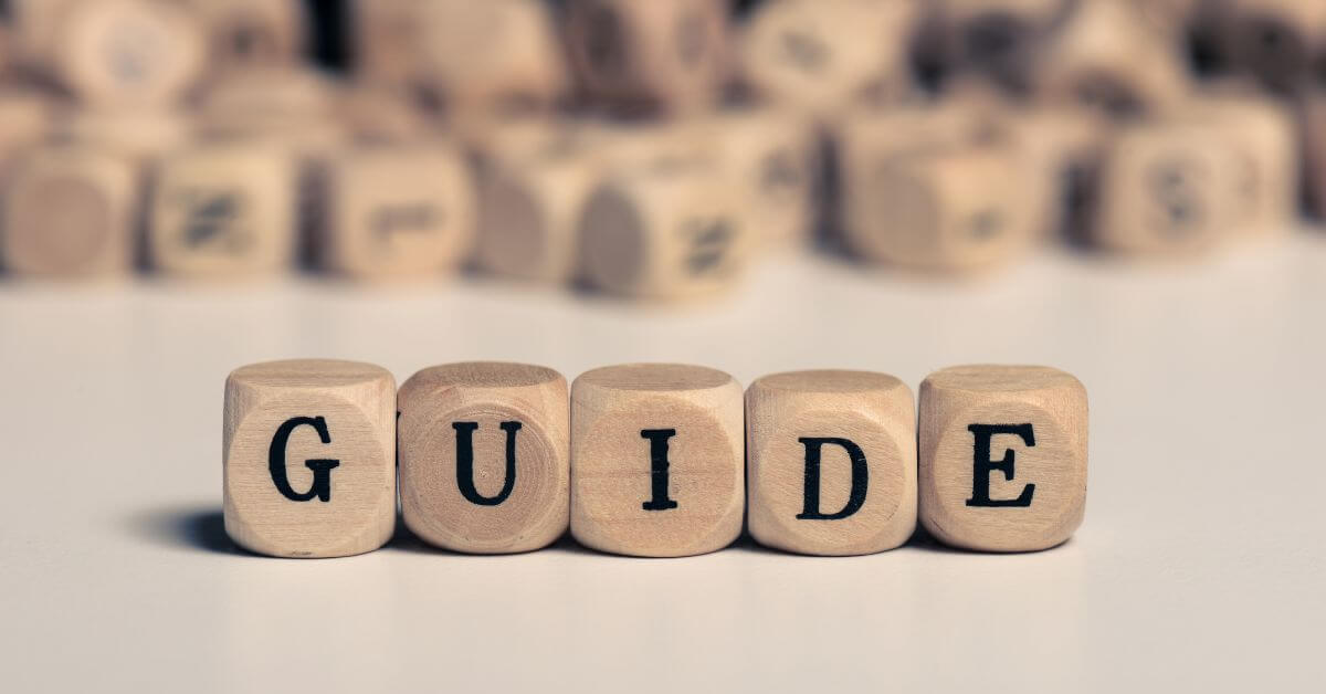 women's dating guide | dice with letters spelling "guide"