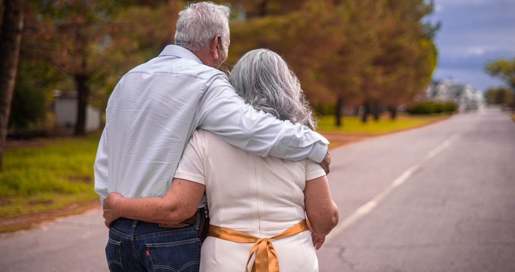 Senior Couple Taking a Walk