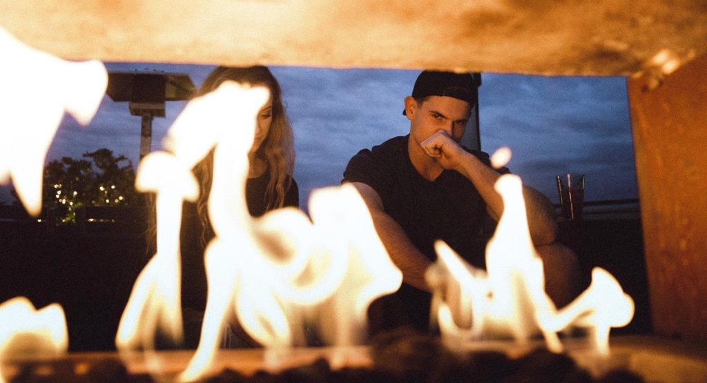 Burning Photo of Couple