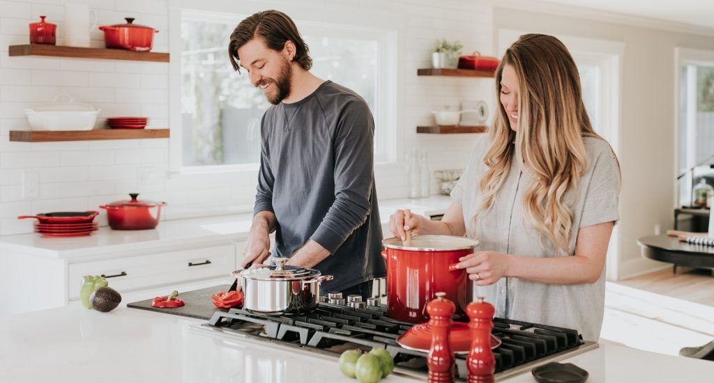 Couple Cooking Together