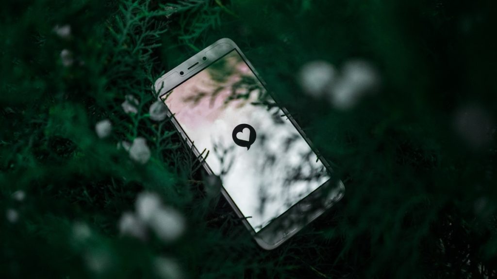 Online Dating App with Heart Symbol